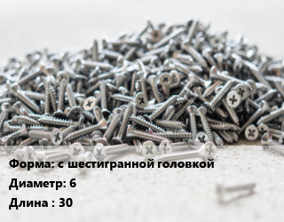 Шуруп с шестигранной головкой 6х30 сталь без покрытия ГОСТ: DIN 571, кг цена от 281.03 ₼ / кг, где купить, условия доставки в Баку и Бакинская области